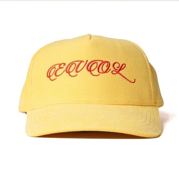 EVOL by Future Yellow Corduroy Trucker Hat "Evol is Everywhere" - Picture 1 of 4